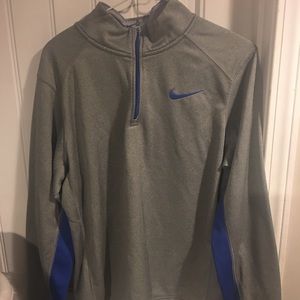 Men’s Nike quarter zip grey and blue